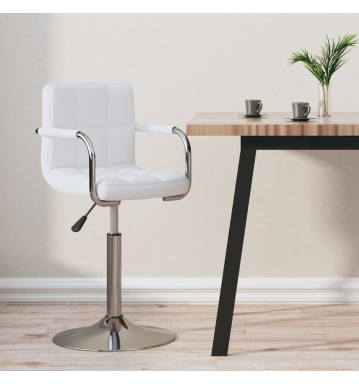 Tabouret de bar Blanc Similicuir | Mobilier & Déco