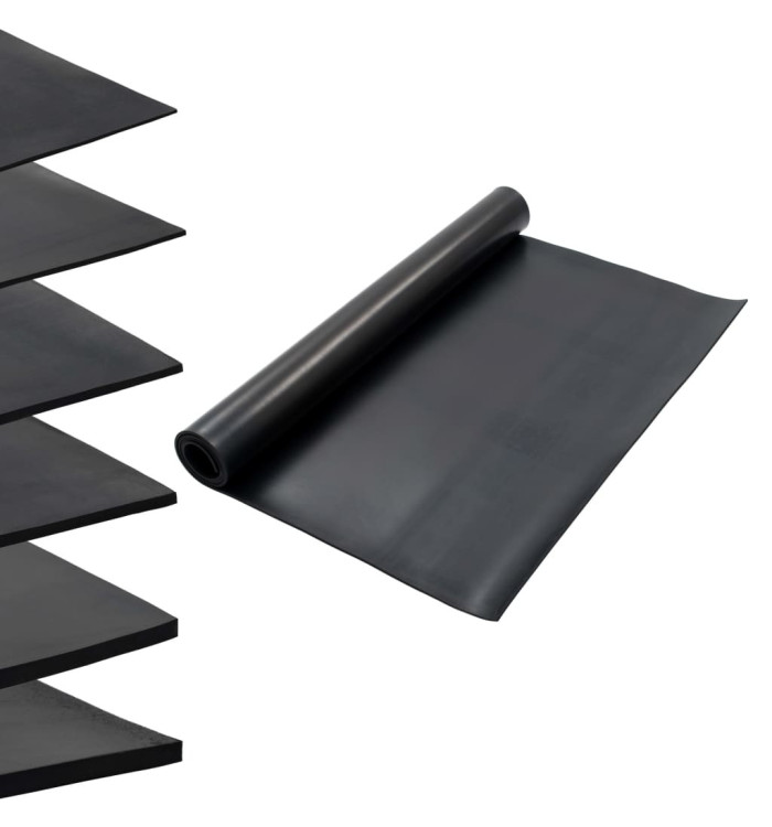 Tapis en caoutchouc antidérapant 1,2x2 m 6 mm Lisse | Mobilier & Déco