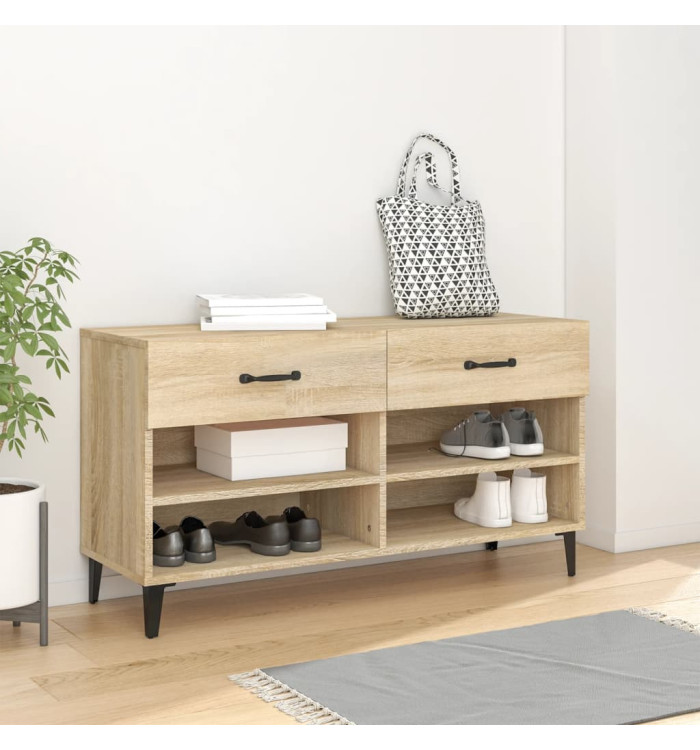 Armoire à chaussures Chêne sonoma 102x35x55cm Bois d'ingénierie | Mobilier & Déco