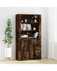 Buffet haut Chêne fumé Bois d'ingénierie | Mobilier & Déco