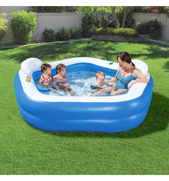 Bestway Piscine Family Fun Lounge 213x206x69 cm | Mobilier & Déco