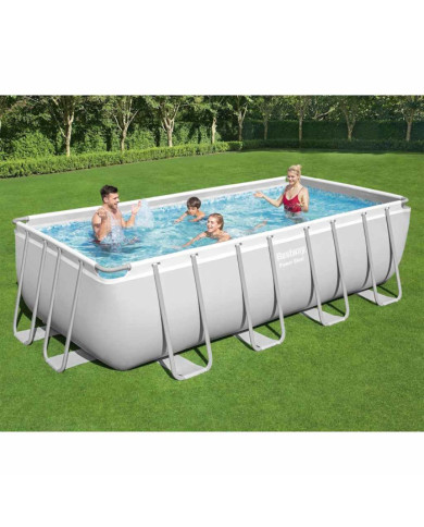 Bestway Ensemble de piscine Power Steel Rectangulaire 488x244x122 cm | Mobilier & Déco