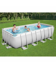 Bestway Ensemble de piscine Power Steel Rectangulaire 488x244x122 cm | Mobilier & Déco