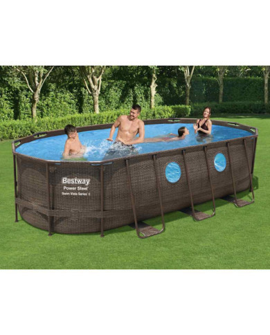 Bestway Jeu de piscine Power Steel Swim Vista Series 549x274x122 cm | Mobilier & Déco