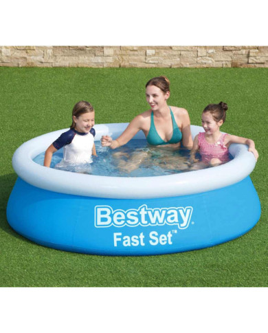 Bestway Piscine gonflable Fast Set ronde 183x51 cm bleu | Mobilier & Déco