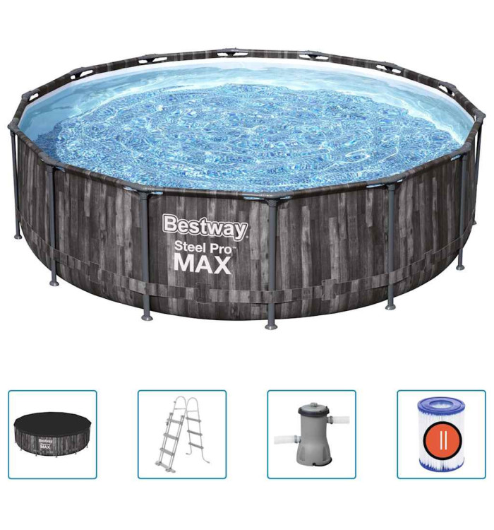 Bestway Ensemble de piscine ronde Steel Pro MAX 427x107 cm | Mobilier & Déco