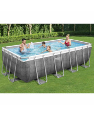 Bestway Ensemble de piscine Power Steel Rectangulaire 488x244x122 cm | Mobilier & Déco