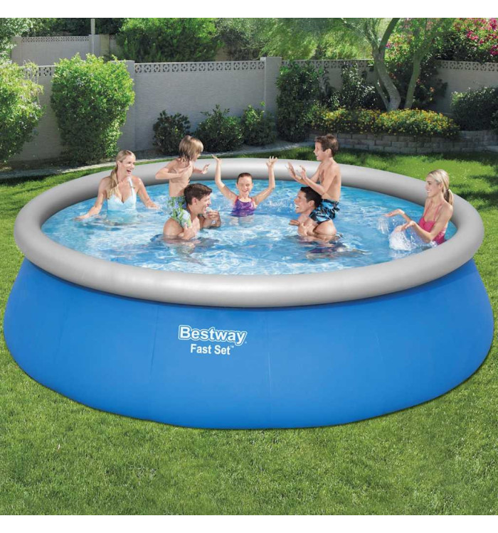 Bestway Ensemble de piscine gonflable ronde Fast Set 457x122 cm | Mobilier & Déco