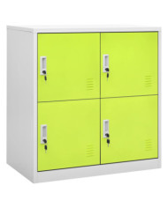 Armoire à casiers Gris clair et vert 90x45x92,5 cm Acier | Mobilier & Déco