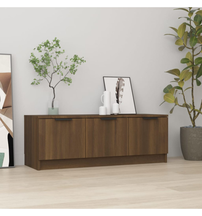 Meuble TV Chêne marron 102x35x36,5 cm Bois d'ingénierie | Mobilier & Déco
