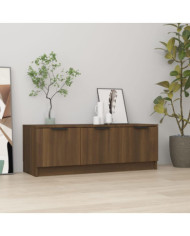 Meuble TV Chêne marron 102x35x36,5 cm Bois d'ingénierie | Mobilier & Déco