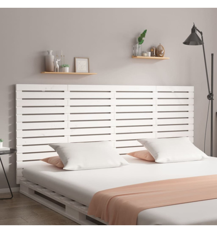 Tête de lit murale Blanc 186x3x91,5 cm Bois massif de pin | Mobilier & Déco