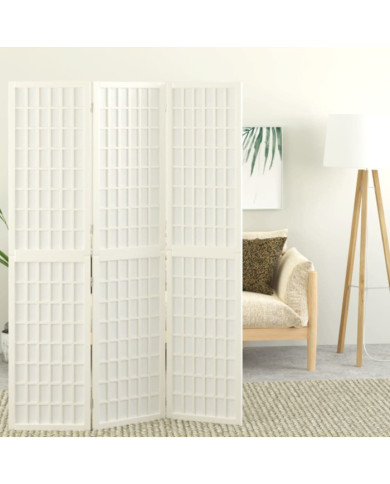 Cloison de séparation pliable 3 panneaux 120x170 cm Blanc | Mobilier & Déco