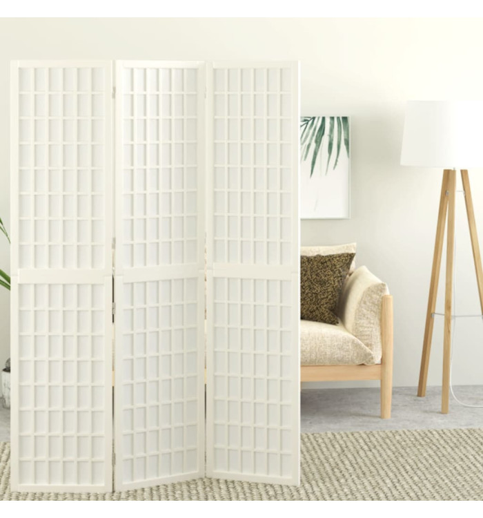 Cloison de séparation pliable 3 panneaux 120x170 cm Blanc | Mobilier & Déco