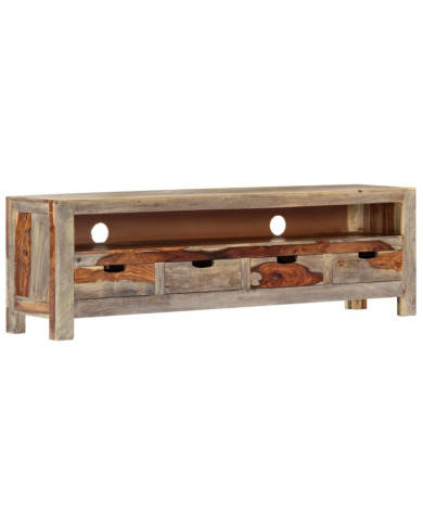 Meuble TV Bois massif 130x30x40 cm | Mobilier & Déco