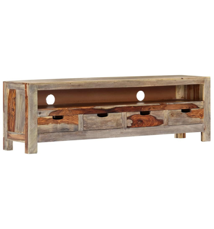 Meuble TV Bois massif 130x30x40 cm | Mobilier & Déco
