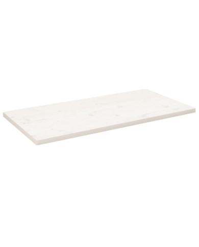 Dessus de table blanc 110x60x2,5 cm bois de pin massif | Mobilier & Déco
