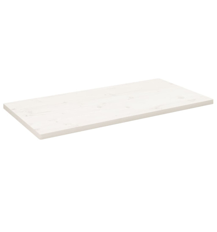 Dessus de table blanc 110x60x2,5 cm bois de pin massif | Mobilier & Déco