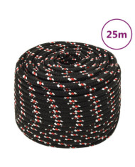 Corde de bateau Noir 12 mm 25 m Polypropylène | Mobilier & Déco