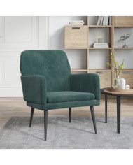 Fauteuil Vert foncé 62x79x79 cm Velours | Mobilier & Déco