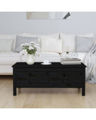Table basse Noir 100x50x40 cm Bois massif de pin | Mobilier & Déco
