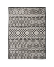 Tapis à tissage plat d'extérieur 200x280 cm Rayures noires | Mobilier & Déco