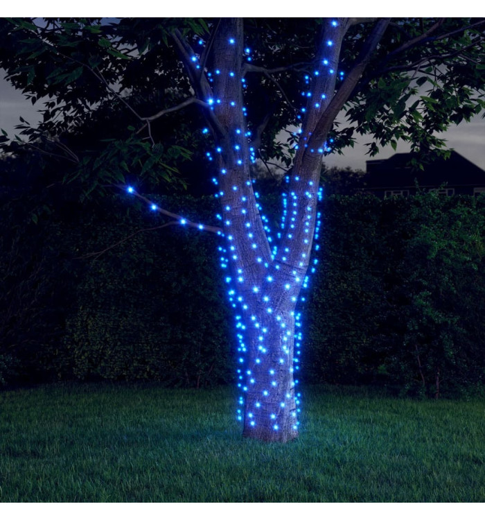 Lampes solaires 2 pcs 2x200 LED Bleu Intérieur Extérieur | Mobilier & Déco