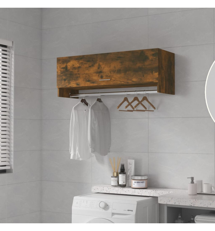 Garde-robe Chêne fumé 100x32,5x35 cm Bois d'ingénierie | Mobilier & Déco