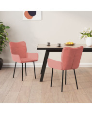 Chaises à manger lot de 2 Rose Velours | Mobilier & Déco