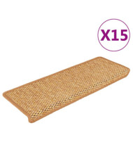 Tapis d'escalier autocollants 15 pcs 65x21x4 cm Orange | Mobilier & Déco