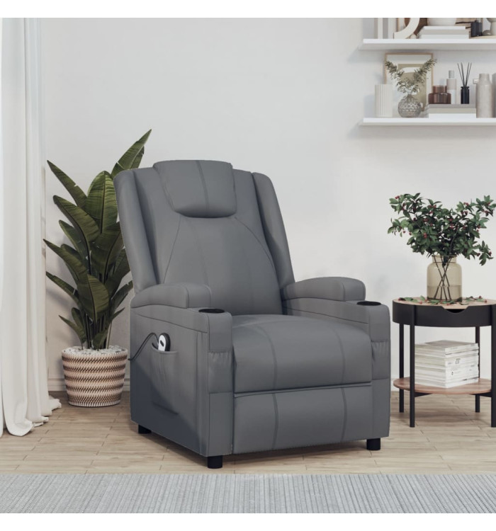 Fauteuil inclinable électrique Anthracite Similicuir | Mobilier & Déco