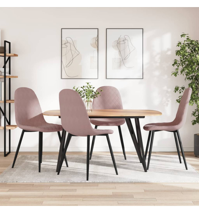 Chaises à manger lot de 4 Rose Velours | Mobilier & Déco