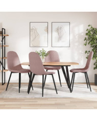 Chaises à manger lot de 4 Rose Velours | Mobilier & Déco