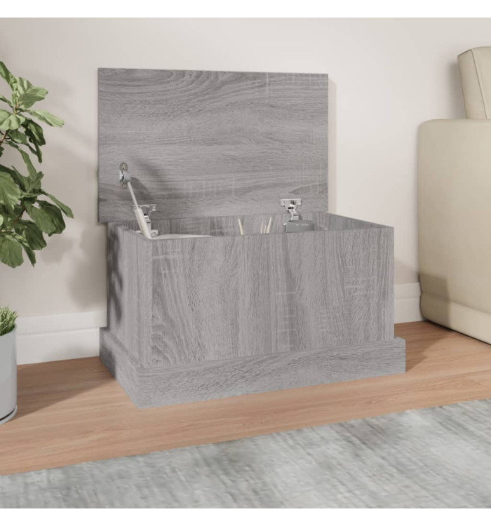 Boîte de rangement sonoma gris 50x30x28 cm bois d'ingénierie | Mobilier & Déco