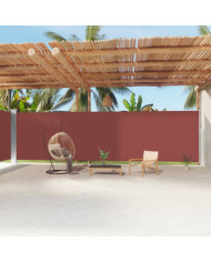 Auvent latéral rétractable Marron 220x1200 cm | Mobilier & Déco