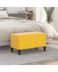 Banc Jaune 70x35x41 cm Velours | Mobilier & Déco