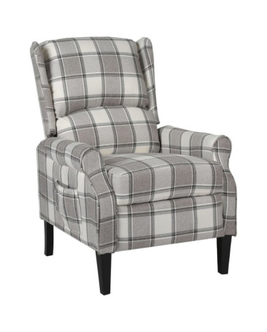 Fauteuil inclinable Gris Tissu | Mobilier & Déco