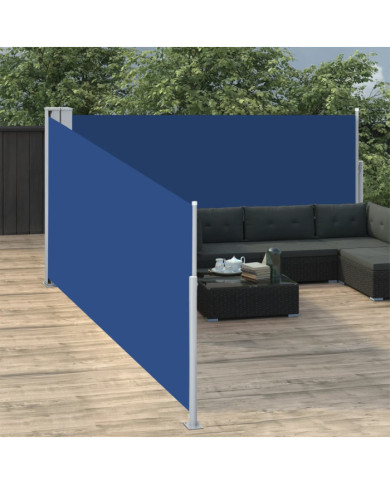 Auvent latéral rétractable Bleu 100 x 1000 cm | Mobilier & Déco