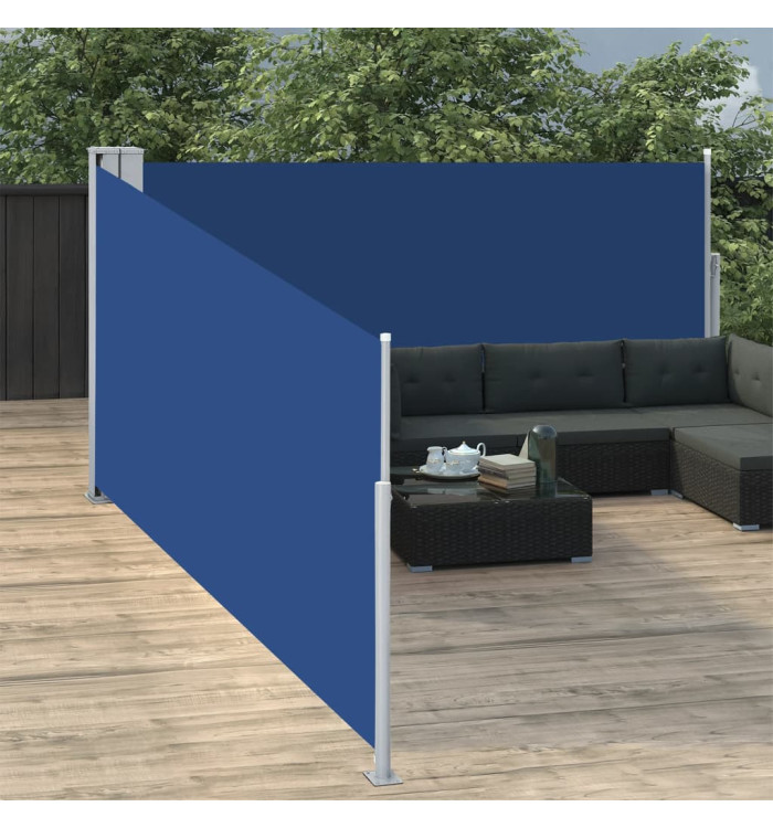 Auvent latéral rétractable Bleu 100 x 1000 cm | Mobilier & Déco