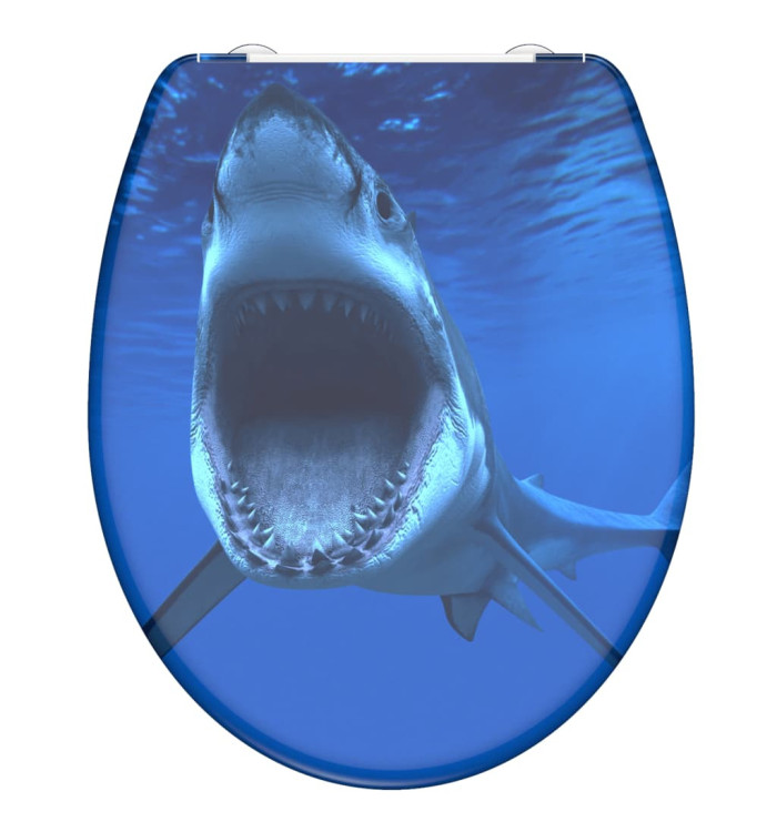 SCHÜTTE Siège de toilette avec fermeture en douceur SHARK | Mobilier & Déco