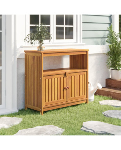 Table console de jardin 80x35x75 cm bois massif d'acacia | Mobilier & Déco