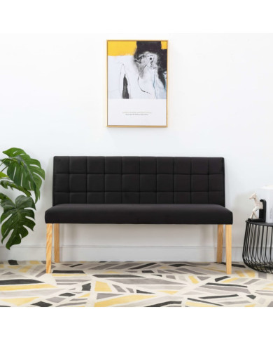 Banc 140 cm Noir Velours | Mobilier & Déco