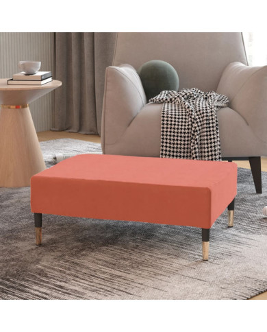 Repose-pied Rose 78x56x32 cm Velours | Mobilier & Déco