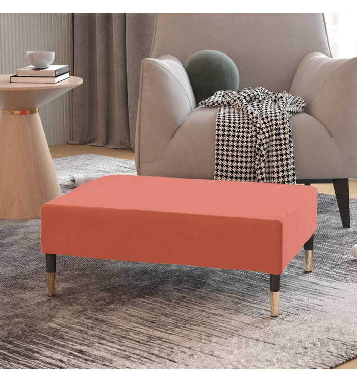 Repose-pied Rose 78x56x32 cm Velours | Mobilier & Déco