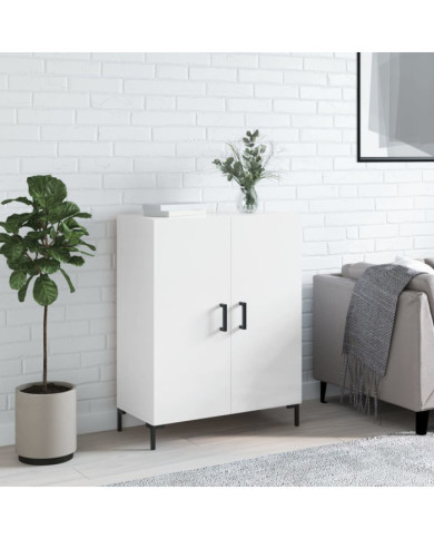 Buffet Blanc brillant 69,5x34x90 cm Bois d'ingénierie | Mobilier & Déco