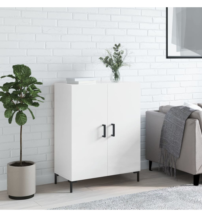 Buffet Blanc brillant 69,5x34x90 cm Bois d'ingénierie | Mobilier & Déco