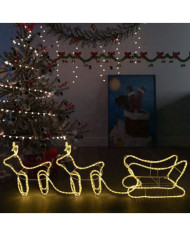 Décoration de Noël Rennes et traîneau 576 LED Extérieur | Mobilier & Déco
