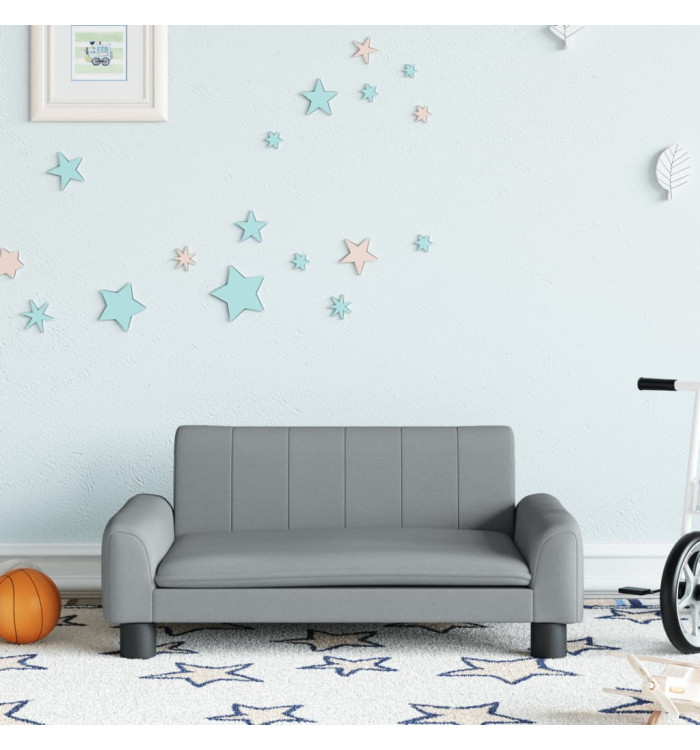 Canapé pour enfants gris clair 70x45x30 cm tissu | Mobilier & Déco