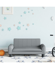 Canapé pour enfants gris clair 70x45x30 cm tissu | Mobilier & Déco