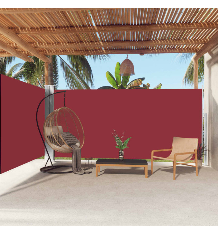 Auvent latéral rétractable Rouge 180x600 cm | Mobilier & Déco
